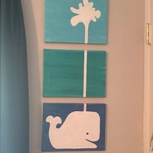 Whale canvases